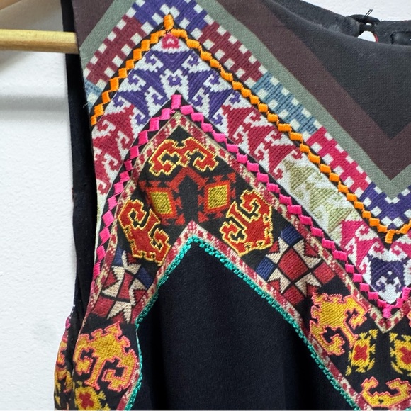 Anthropologie Patchworked Chevron Midi Dress Tanvi Kedia Size 2 Orig $278 - Picture 10 of 16